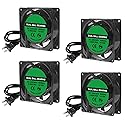 D-FLIFE 4pcs 8025 Cooling Fan 80x80x25mm DC 12V Cooler Brushless XH2.54 2Pin for DIY PC Computer Case - EC Industrial 80mm 25mm