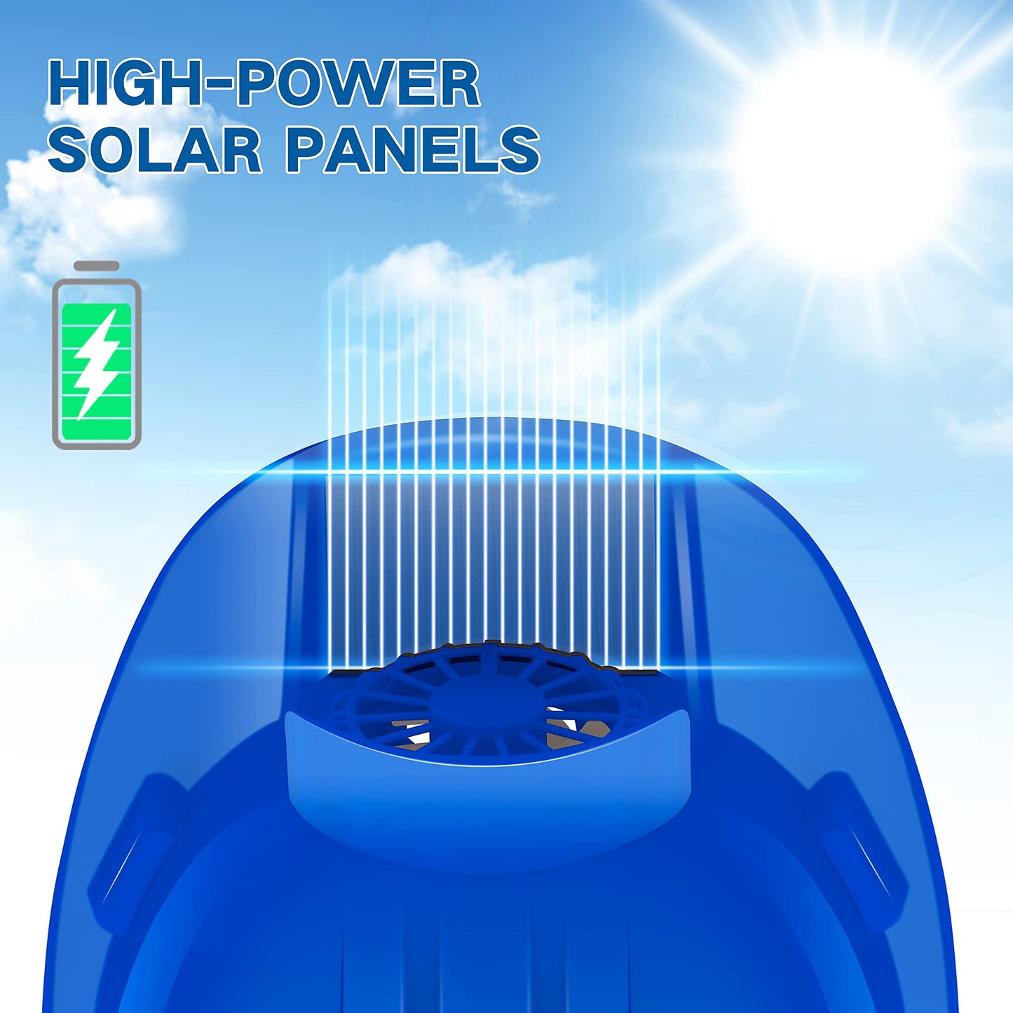 [SZEPINSEC] 2021 Newly Developed Safety Helmet with Solar Fan and Lighting lamp-USB Output 2000mAh Built-in Battery, Mobile Phone Charging Function