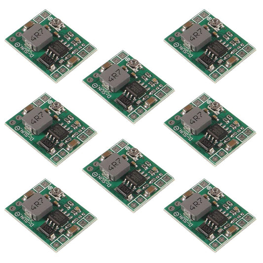 AITRIP 8 Pack Mini MP1584EN DC-DC Buck Converter Adjustable Power Supply Module 24V to 12V 9V 5V 3VCompatible with Arduino Raspberry Pi