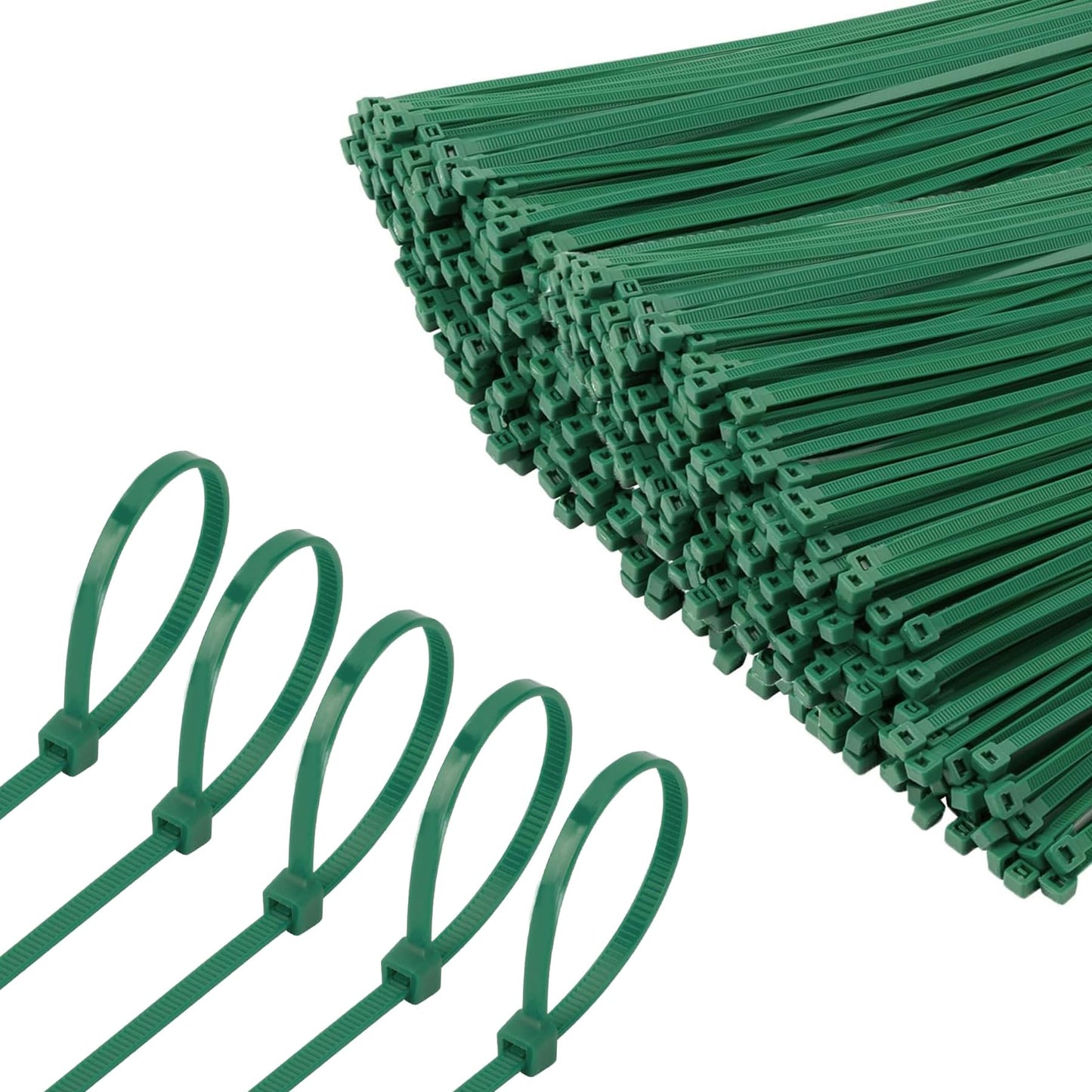 200pcs 12" Christmas Zip Ties,Heavy Duty Self Locking Nylon Cable Ties for Plants Gardening Farming Grid Wall Fence Home and Office, Decor Twist Tie