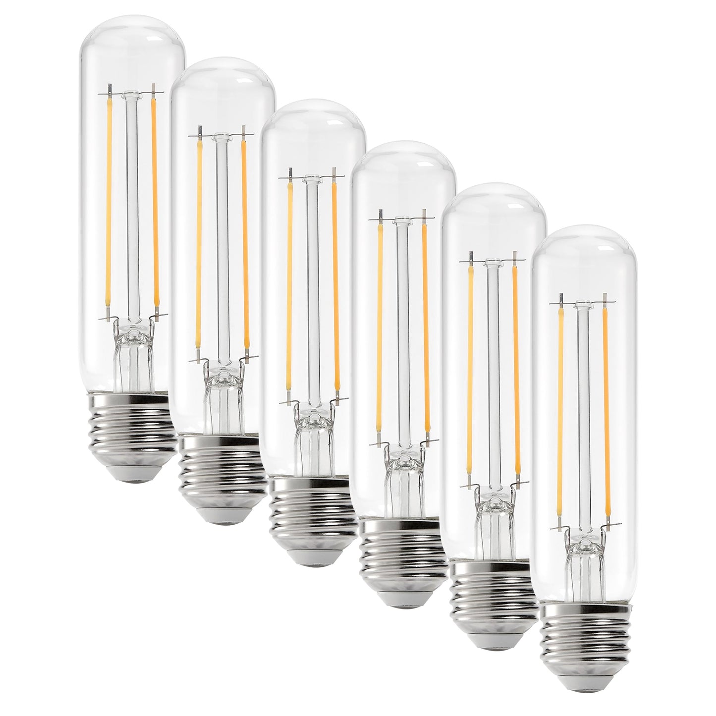 Maxxima T10 LED Tubular Filament Light Bulb, 450 Lumens 2700K Warm White