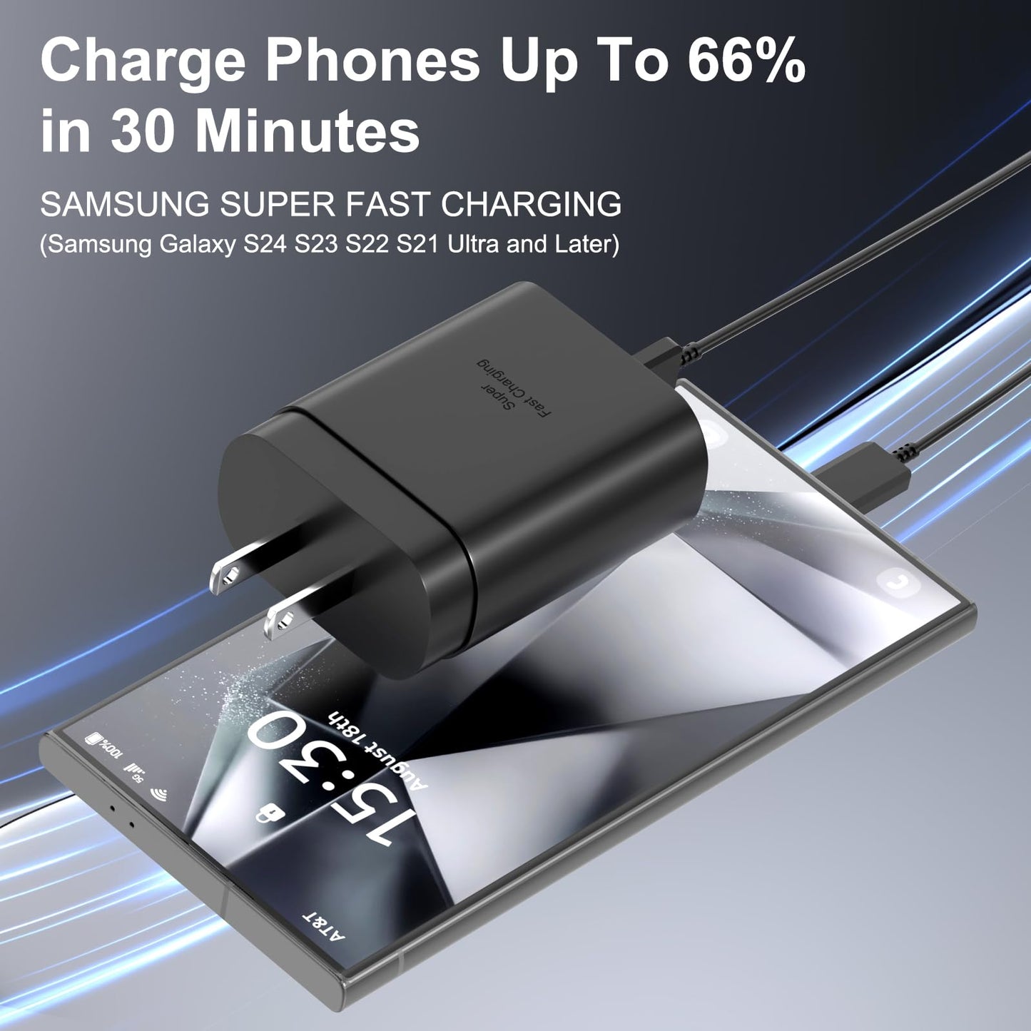Samsung USB-C Super Fast Charging Power Adapter,25W PD Charger Block for Samsung Galaxy S26/S26 Ultra/S26+/S25 Ultra/S25/S25+/S24 Ultra/S24/S24+/S23
