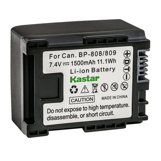 Kastar 1-Pack BP-809 Battery 7.4V 1500mAh Replacement for Canon VIXIA HF20, VIXIA HF21, VIXIA HF100, VIXIA HF200, VIXIA HG30, VIXIA XA10 XA10 HD