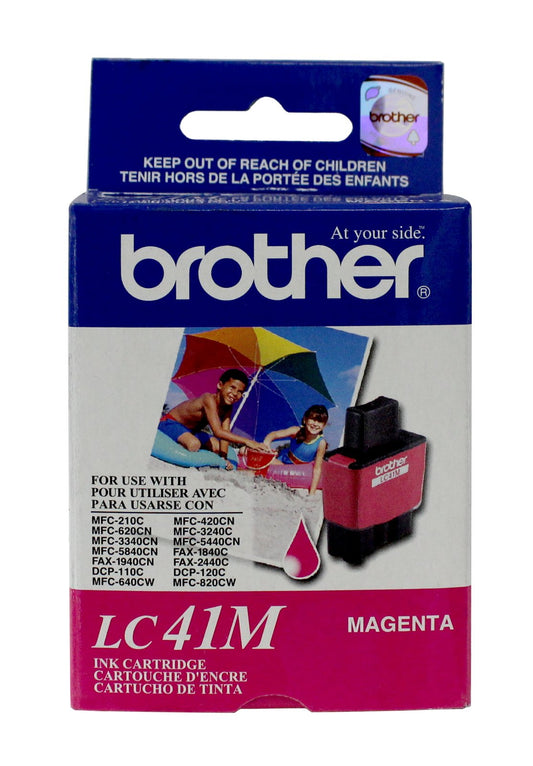 Brother LC41M Ink Cartridge, 400 Page Yield, Magenta