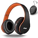 ZIHNIC Bluetooth Headphones Over-Ear, Foldable Wireless and Wired Stereo Headset Micro SD/TF, FM for Cell Phone,PC,Soft Earmuffs &Light Weight…