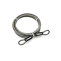 LORADAR 4mm Thick?5/32"? 7FT Thin Security Braided Coated Cable Anti-Lost Steel Cable Luggage Lock Double Loop Steel Cable (7FT)