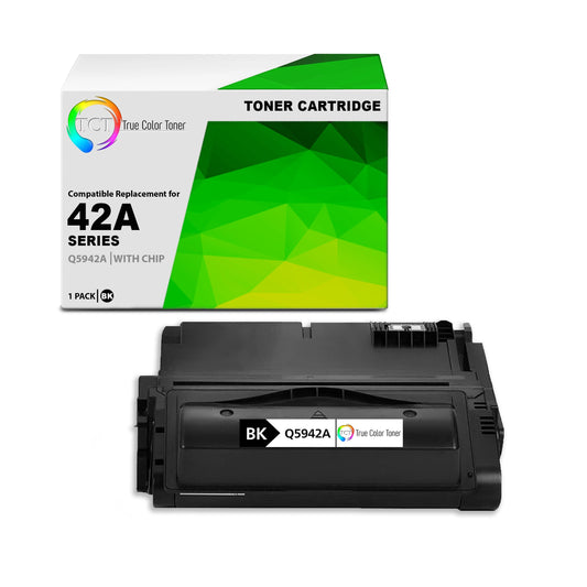 TCT 42A Toner Cartridge - Premium Compatible Replacement for HP 42A Q5942A Black Works with HP LaserJet 4240 4240N 4250 4250DTN 4250N 4250TN 4350