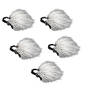 Movo WS10m 5 Pack Universal Furry Lavalier Microphone Windscreen Muff, Shure, Rode, and 8-13 mm Lapel Mics