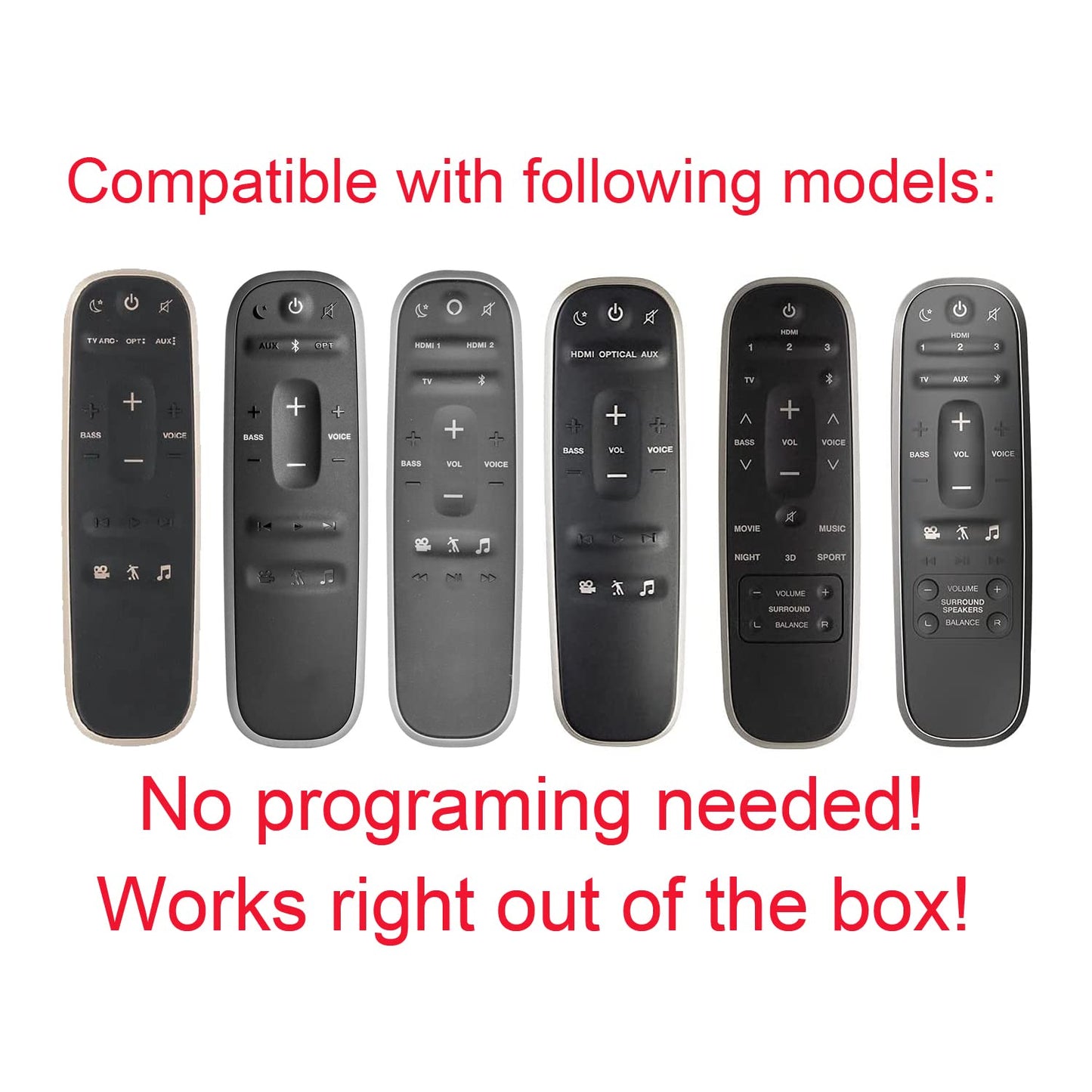 New Remote Control for Polk Audio Surroundbar Soundbar RE6915-1, RE81141, RE69151, RTRE69151, SB1, SB1+, Omni SB1, Omni SB1 +, Omni SB1 Plus, MagniFi