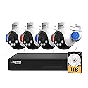 Defender AI Powered Sentinel 4K Wired Security Camera System, 360° PTZ Security Camera System with AI Tracking, Smart Human Detection, Blue-Red Light