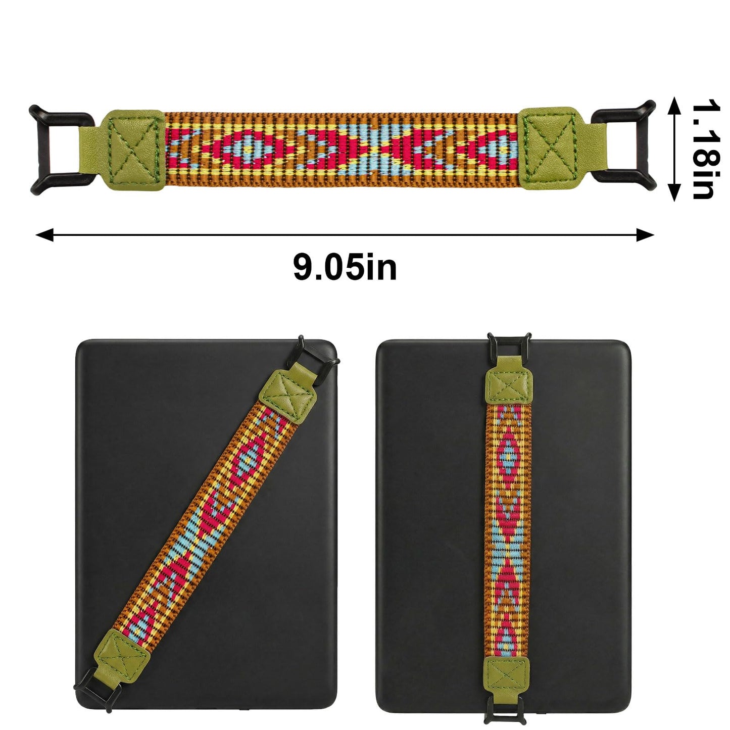 Threetols Hand Strap for Kindle Accessories High-Elasticity Versatile Hand Strap Lightweight Finger Grip Holder?Light Green