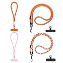 HOYAWU Phone Lanyard 4 Pack, 2 Long & 2 Short Neck Straps, 4 Phone Patches, Universal Phone Strap for Phone Cases, Keys, ID Badges, Cell Phone Lanyard