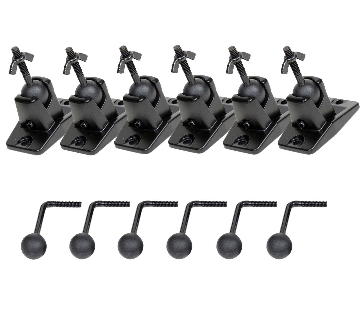 VideoSecu Universal Satellite and Audio Speaker Mount Bracket for Wall or Ceiling (Drywall/Rocksheet) - 6 Packs MS40B6 WN4