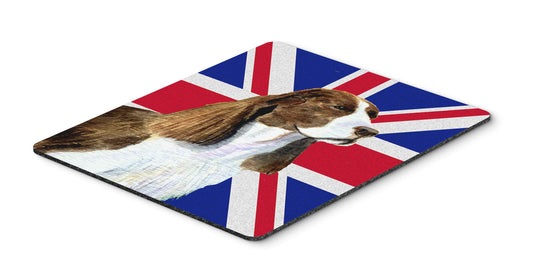 Caroline's Treasures SS4955MP Springer Spaniel with English Union Jack British Flag Mouse Pad, Hot Pad or Trivet, Large, Multicolor