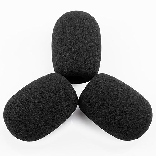 LEFXMOPHY BPHS1 Windscreen for Audio-Technica BPHS1 BPHS1-XF4 BPHS2 Microphone Pop filter Replacment Mic Foam Cover 3-Pack Wind Screen Case