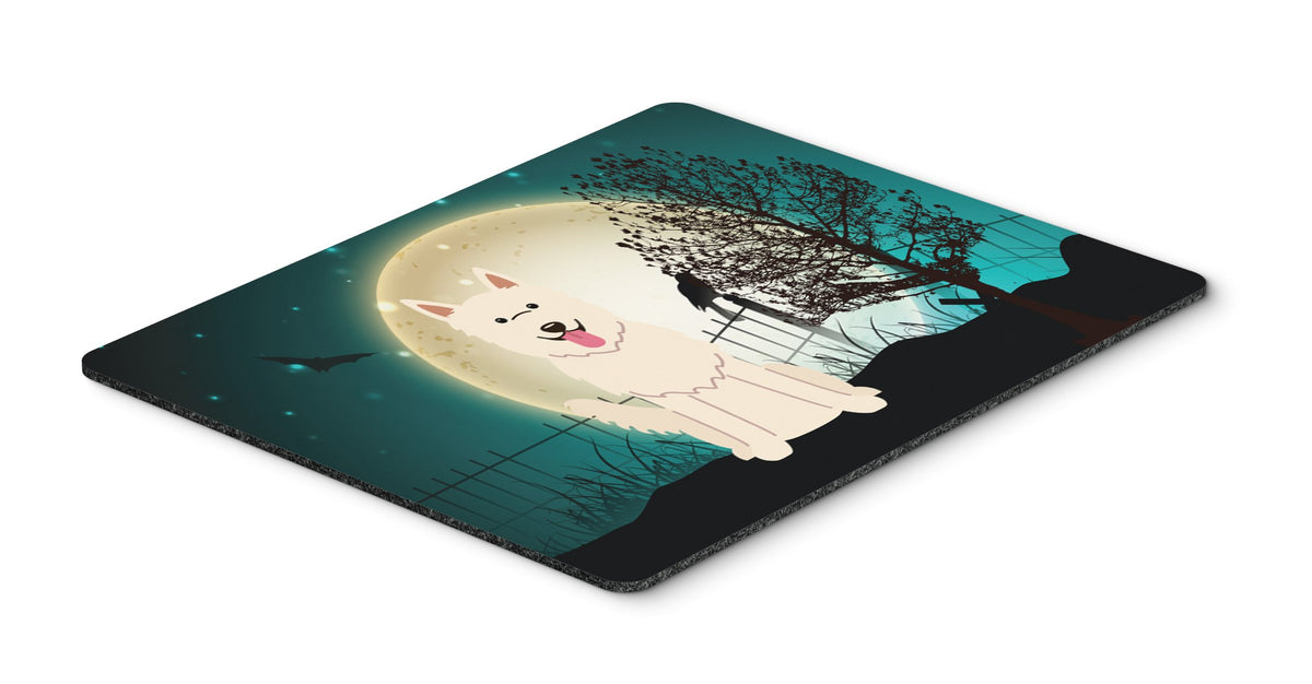 Caroline's Treasures BB2235MP Halloween Scary White German Shepherd Mouse Pad, Hot Pad or Trivet for Home Office Gaming Working Computers Laptop Mouse