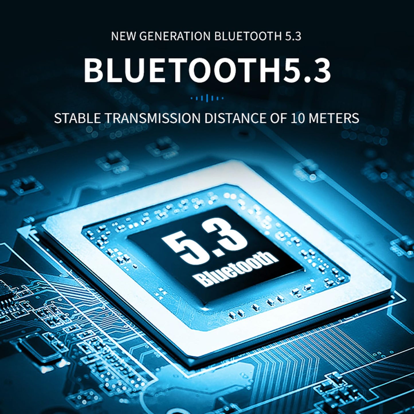 Sunffice Open Ear Bluetooth 5.3 Headphones,Single Wireless Earbuds with Earhooks,Noise-Cancellation Stereo Sound 36 Hours Playtime Sports Earpiece