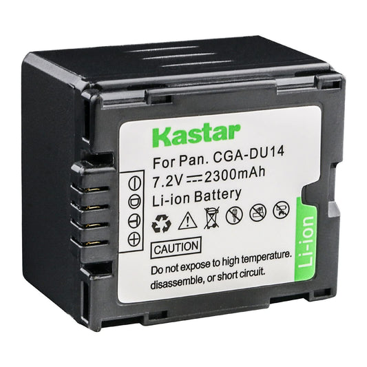 Kastar CGA-DU14 Battery (1-Pack) Replacement for Panasonic CGA-DU14 CGA-DU21 VBD140 VBD210 NV-GS508 MX500 PV-GS500 SDR-H280 VDR-D400 M75 M95 M250