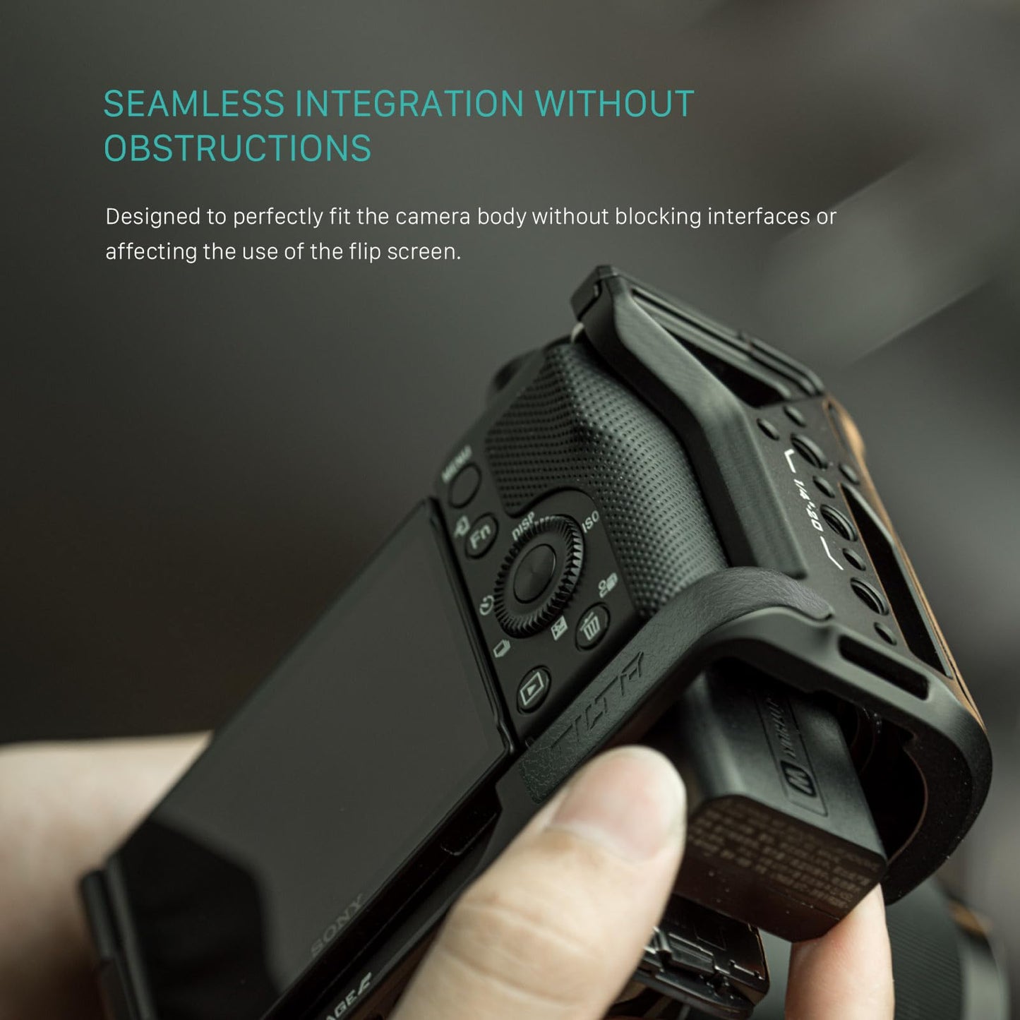 Tilta L-Bracket Mounting Plate Compatible with Sony ZV-E10 - Black | Lightweight Design | TA-T56-LMP-B