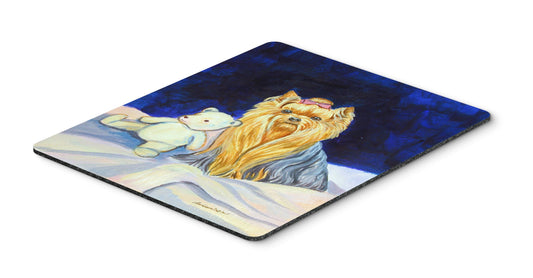 Caroline's Treasures 7221MP Yorkie Mouse Pad, Hot Pad or Trivet for Home Office Gaming Working Computers Laptop Mouse Mat,Washable Large Mousepad