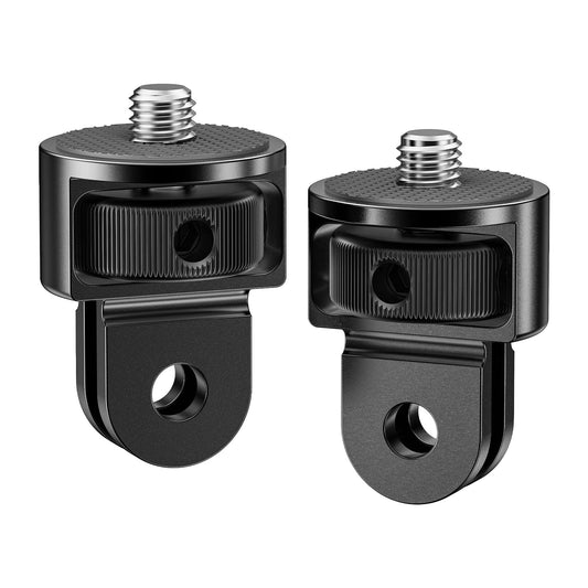 Starbea 2 Pieces Camera Tripod Mount for Gopro Adapter 360°Adjustable Aluminum Alloy Conversion Adapter for GoPro Hero, Insta360, Sjcam Action Cameras