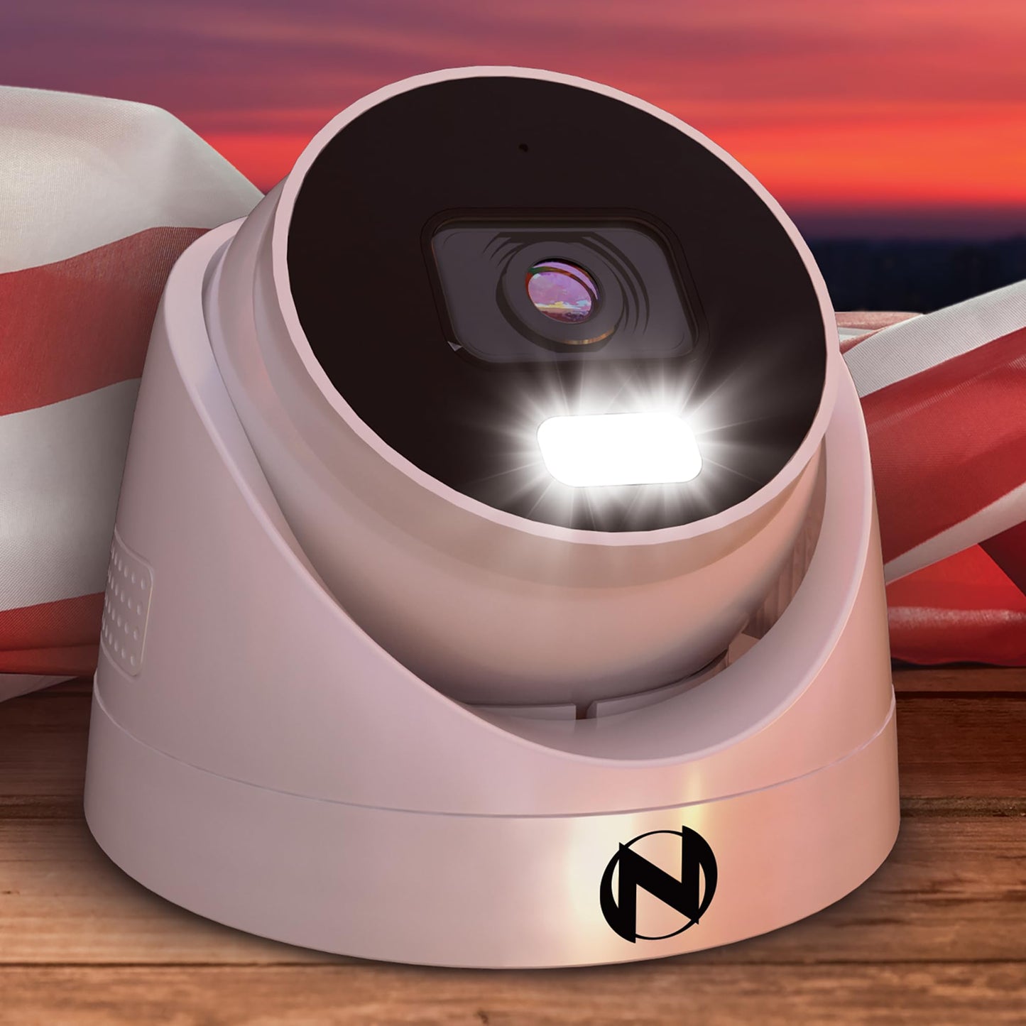 Night Owl Add On Wired IP 4K HD Indoor/Outdoor Deterrence Dome Camera with 2-Way Audio (1-Pack) - Camera Cable Not Included (Requires Compatible NVR