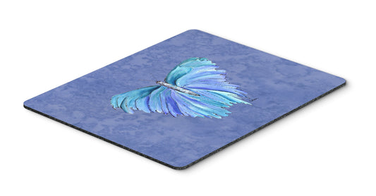 Caroline's Treasures 8855MP Butterfly on Slate Blue Mouse Pad, Hot Pad or Trivet for Home Office Gaming Working Computers Laptop Mouse Mat,Washable