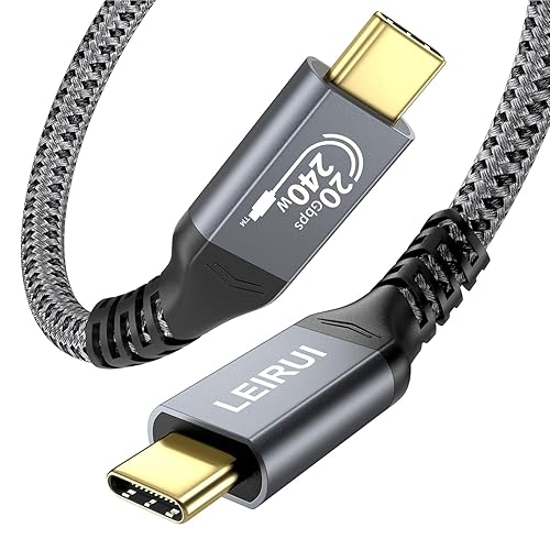 240W USB C to USB C Cable, PD 3.1 Fast Charging USB Type C Cable, USB 3.2 Gen2x2 20Gbps Data 4K Video Display Cable for Thunderbolt 3/4 Samsung