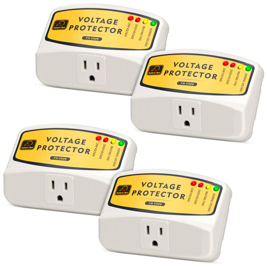 Voltage Protector 120V 12A 1440W, Single Outlet Surge Protector for Refrigerator, Water Heater and Home Appliance ect (4 Packs)