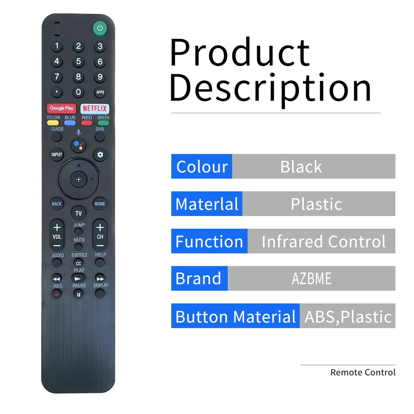 RMF-TX500U Replacement Remote Control for Sony TV XBR-55A8H XBR-43X800H XBR-49X800H XBR-65X90CH XBR-65X800H XBR-55A8H XBR-55X800H XBR-55X900H