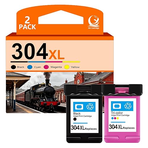 304XL Compatible Ink Cartridge Replacement for 304 XL Cartridge Work for HP AMP 100 120 125 130 Envy 5030 5032 5020 5010 Deskjet 3760 2630 3750 2620