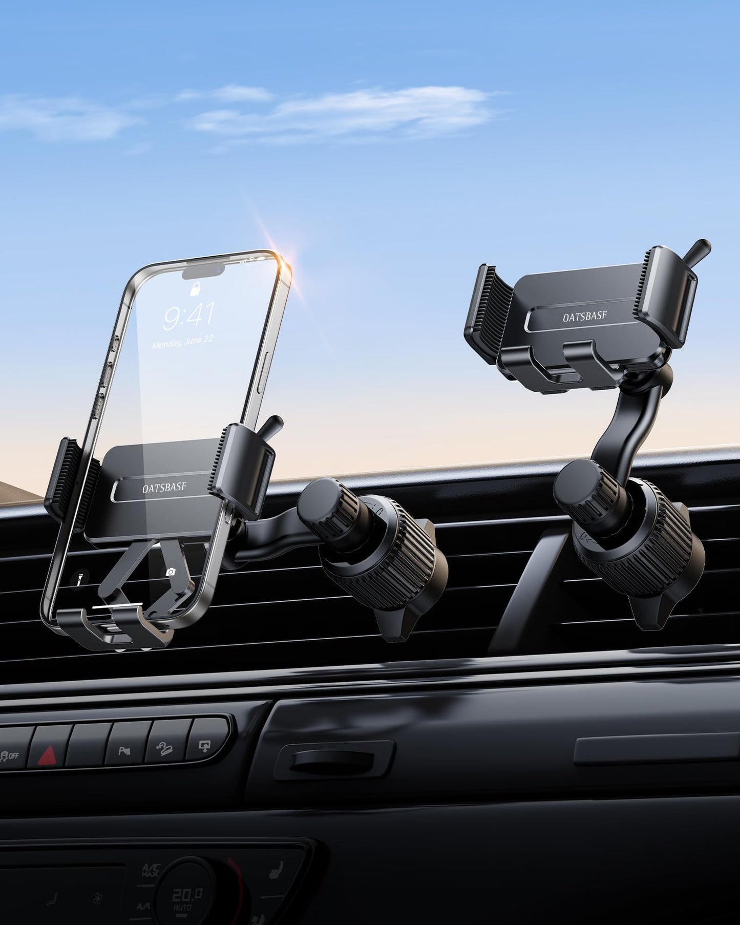 DICMKY 360 Rotatable Car Vent Phone Mount [No Blocking Air Vent] Universal Clip Vehicle Cell Phone Holder Stand Hands Free, Fit for iPhone 17 Pro Max