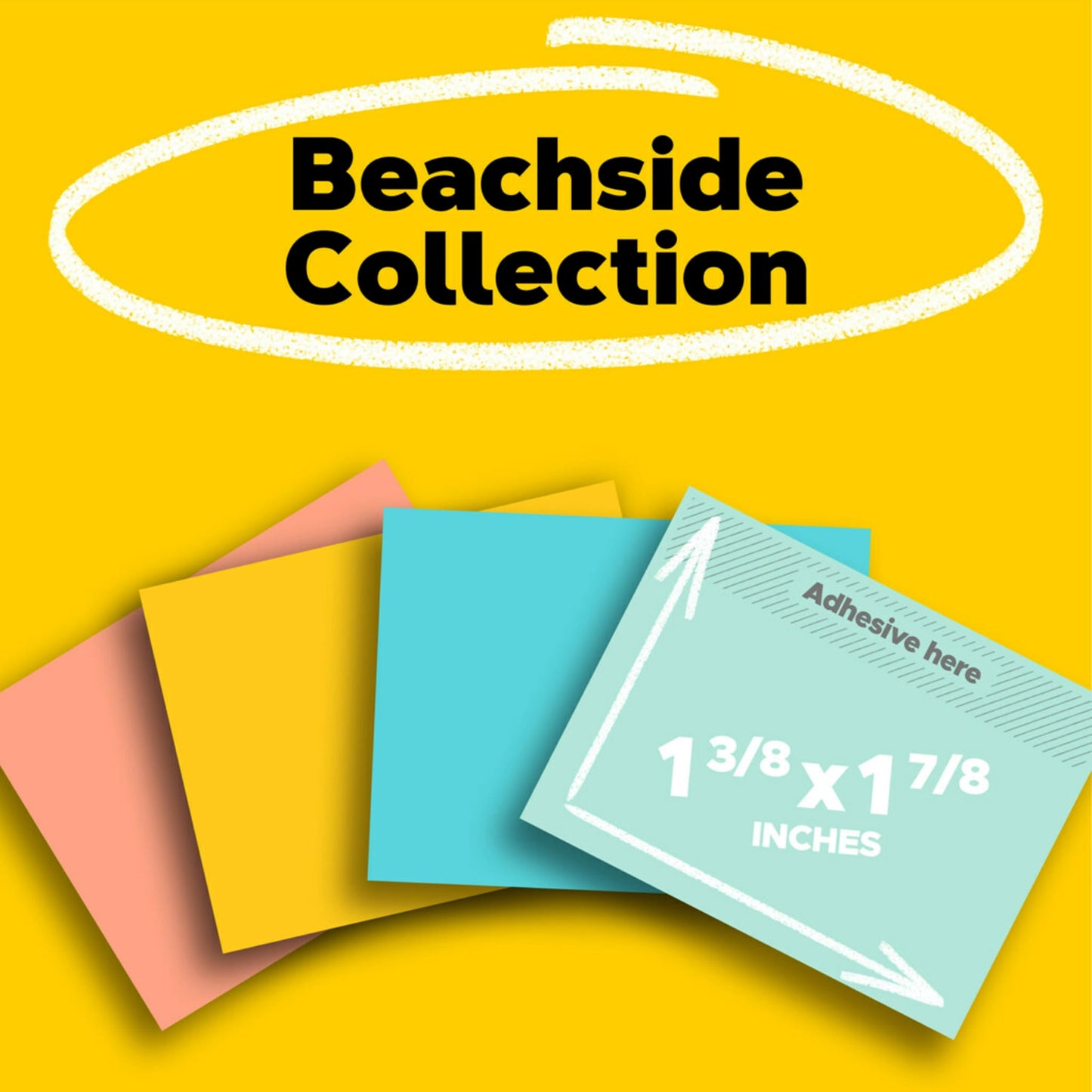 Post-it Notes, 1.38 x 1.88 in, Beachside Café Collection, 24 Pads