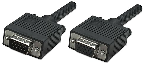 Manhattan SVGA Extension Cable HD15m to HD15 (Female) 1.8m (6 ft.) Black(Black) 309011