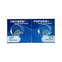 Renata 377 SR626SW Batteries - 1.55V Silver Oxide 377 Watch Battery (2 Count)