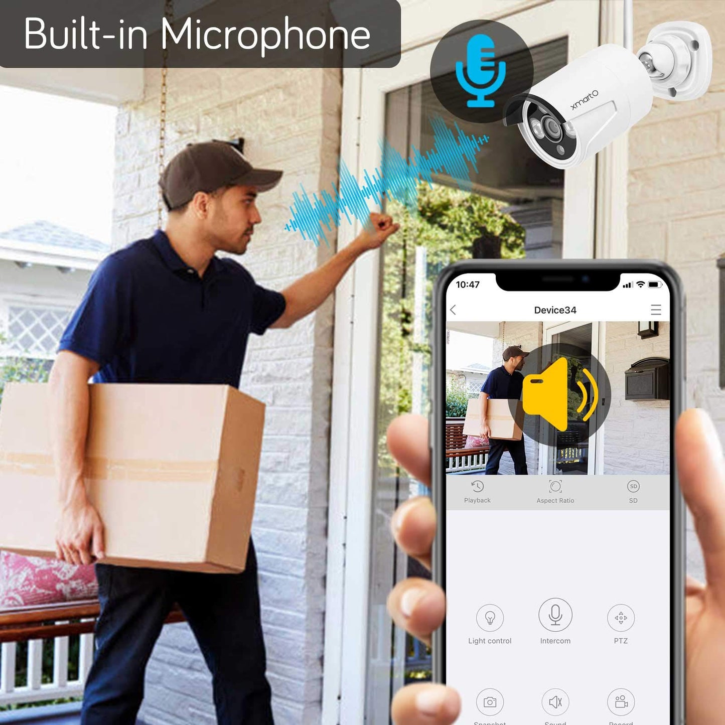 xmartO WB2024-W 2K 3MP Super HD WiFi Home Security Camera with Built-in Microphone (add-on Camera with 3.6mm Lens?Pack of 2, Requires 5MP NVR to Work)
