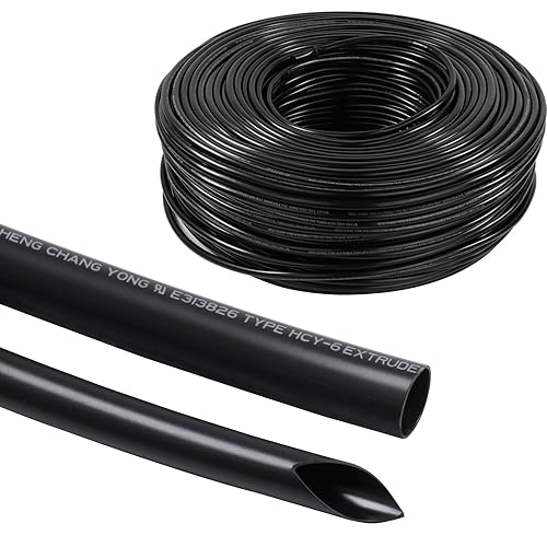 SUNNAREPOON Black Wire Harness Tubing, Car Unshrinkable Insulation Cord Sleeve for Wire Shielding Sheathing Organizer/Protection/Covering (1/4''(7MM)