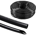 SUNNAREPOON Black Wire Harness Tubing, Car Unshrinkable Insulation Cord Sleeve for Wire Shielding Sheathing Organizer/Protection/Covering (1/4''(7MM)