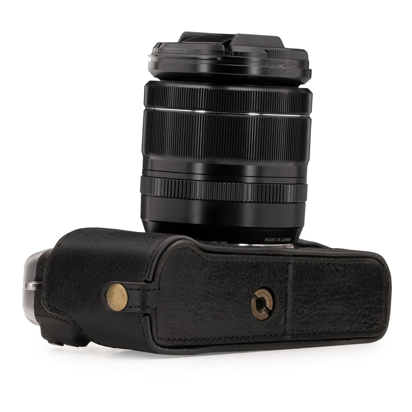 MegaGear MG1342 Ever Ready Genuine Leather Camera Half Case & Strap Fujifilm X-E3 with Battery Access, Black
