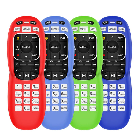 4 Pack Silicone Case for DirecTV RC73 Remote Control,Anti Slip Protective Controller Cover Replacement with Lanyard Compatible with DirecTV
