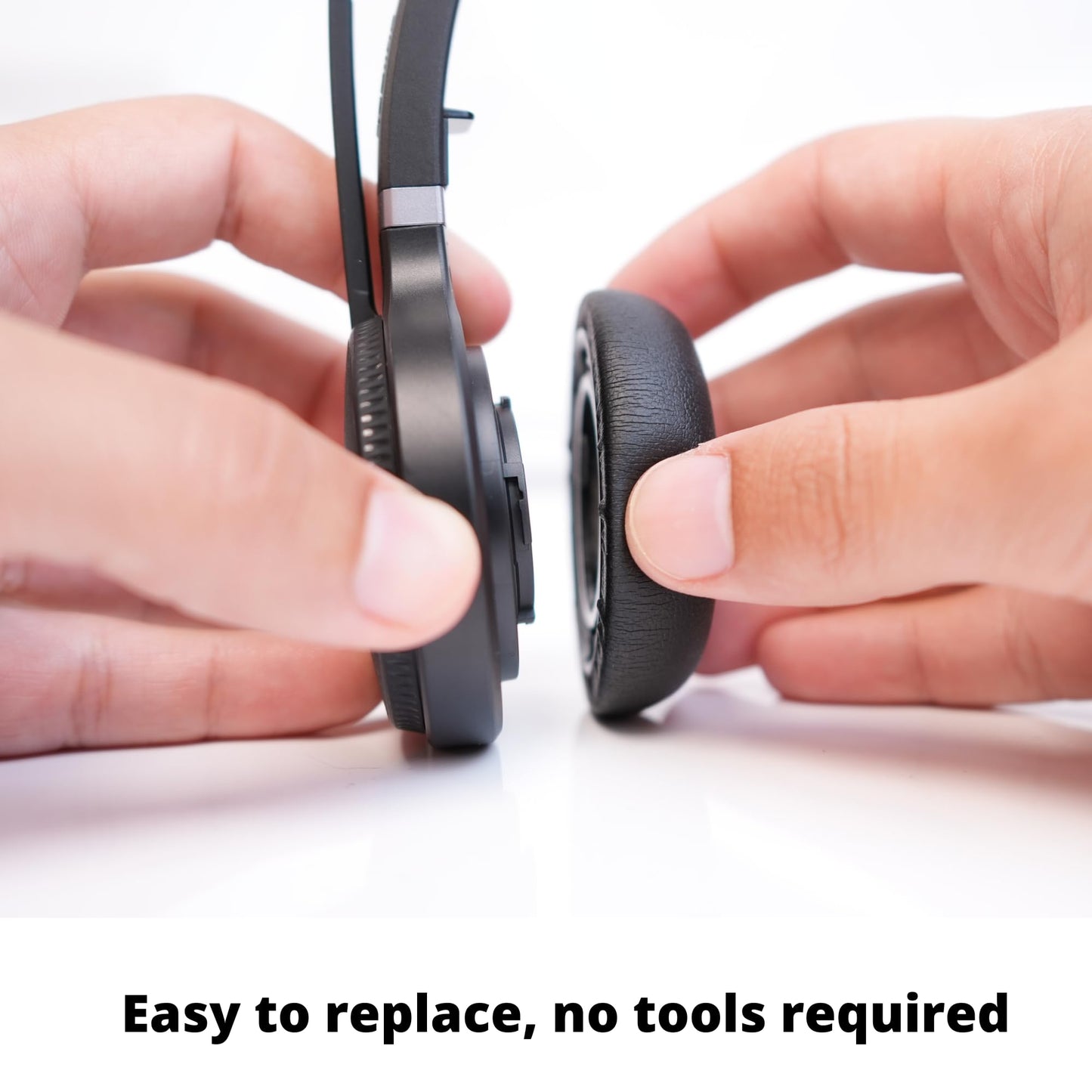 Updated Earpad Cushion for Yealink WH62, WH66, UH36 and YHS36, 1 Pack with Headset Advisor Wipe