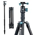 Fotopro 73" Carbon Fiber Tripod for Camera Compact Travel Tripod with Ball Head Detachable Monopod with Quick Release Plate and Camera Bag Load up