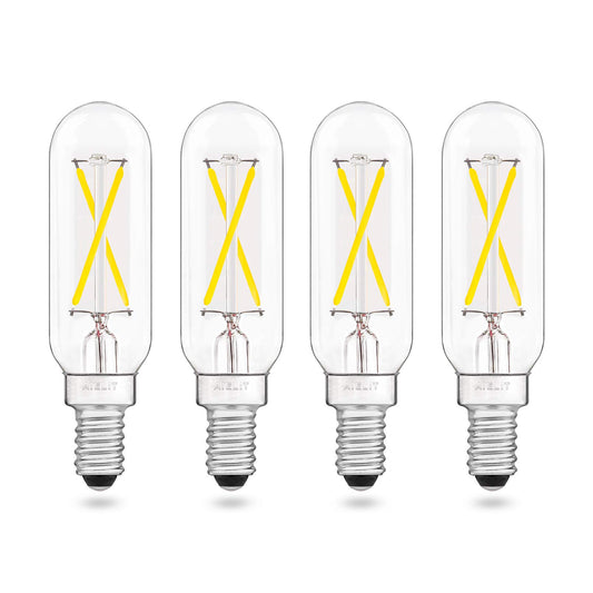 AIELIT 2W T6 Dimmable LED Tube Light Bulb, E12 Small Candelabra Base, 25-Watt Equivalent Tubular LED Filament Bulbs for Hallway Porch Foyer Bedroom