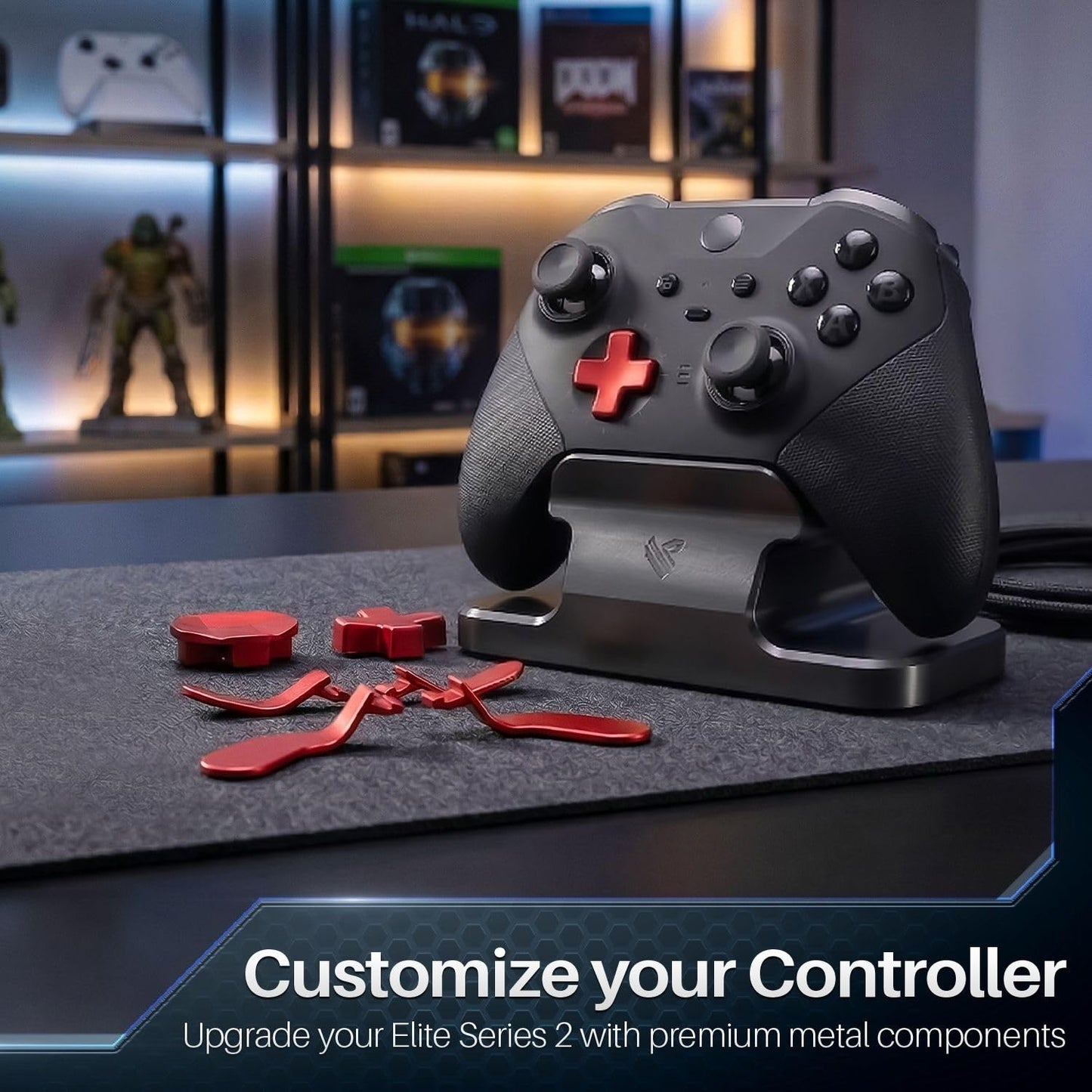 TNP for Elite Controller Paddles Compatible with Xbox Elite Series 1, 2 & Core Controller - 5 in 1 Accessories Replacement Metal Stainless Steel