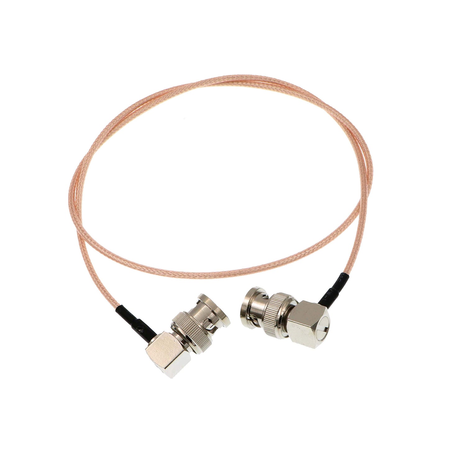 Uonecn RG179 HD-SDI Cable Right Angle BNC Male to Male 75ohm MegaFlex for Blackmagic HyperDeck Shuttle and BMCC BMPC Hyperdeck Cameras 24''