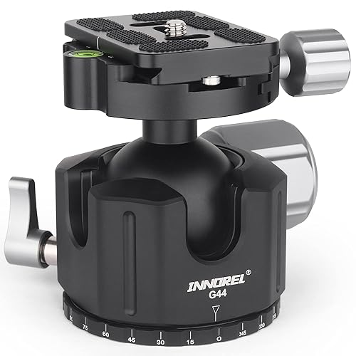 Low Profile Tripod Ball Head-INNOREL Panoramic CNC Metal Camera Tripod Ballhead with 1/4" Arca Swiss Quick Release Plate Aluminum Alloy head