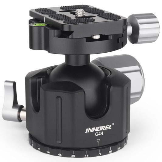 Low Profile Tripod Ball Head-INNOREL Panoramic CNC Metal Camera Tripod Ballhead with 1/4" Arca Swiss Quick Release Plate Aluminum Alloy head