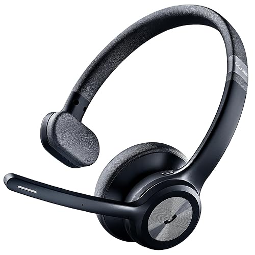 GEARit Wireless Bluetooth Headset with Mic - 35 Hrs Talk Time - for Trucker, w/Noise Cancelling Microphone & Mute Button - Easy to Set Up Wireless