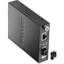 TRENDnet Intelligent 100Base-TX to 100Base-FX Dual Wavelength Single Mode SC Fiber Media Converter (20 km/12.4 Miles),Fiber Port, RJ-45, Fiber
