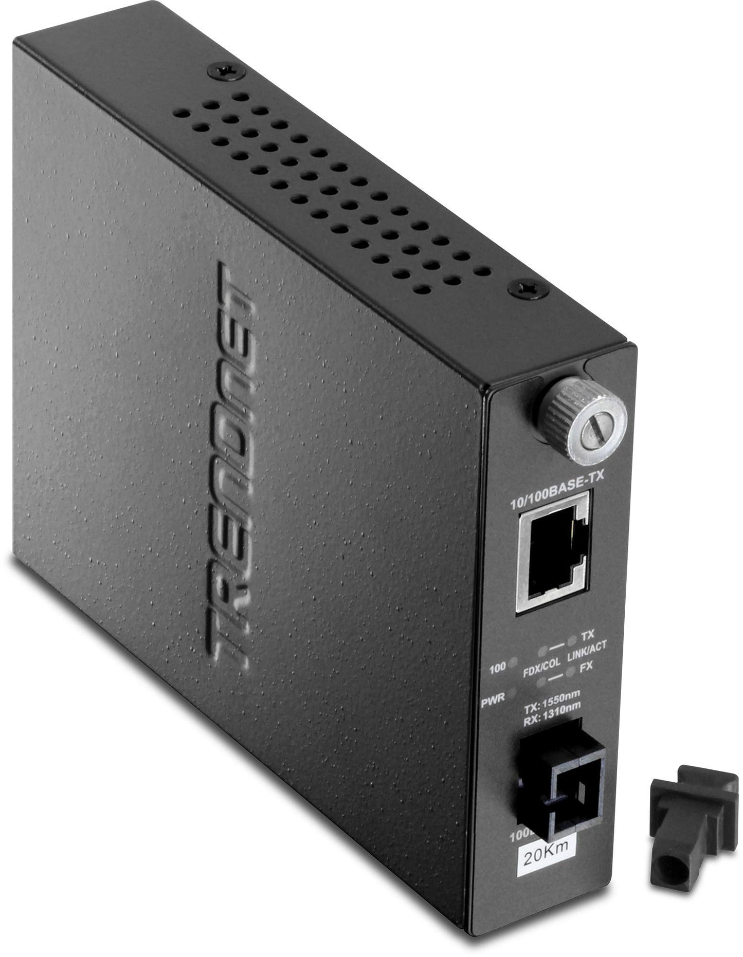 TRENDnet Intelligent 100Base-TX to 100Base-FX Dual Wavelength Single Mode SC Fiber Media Converter (20 km/12.4 Miles),Fiber Port, RJ-45, Fiber